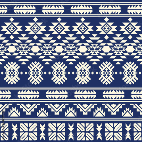 Native pattern american tribal indian ornament pattern geometric ethnic textile texture tribal aztec pattern navajo mexican fabric seamless Vector decoration fashion