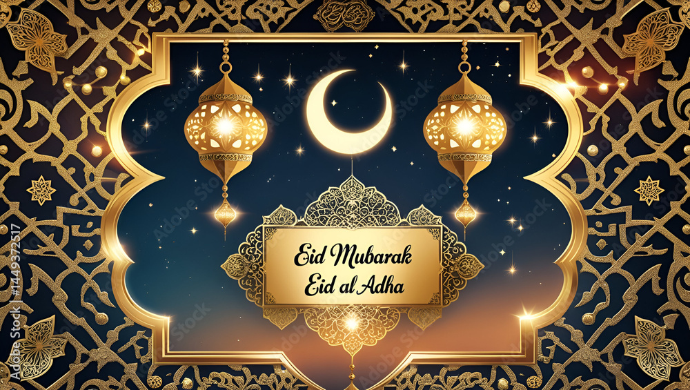 golden eid ul mubarak ai genrative
