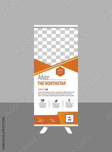 Pull up and display banner template for your Corporate business