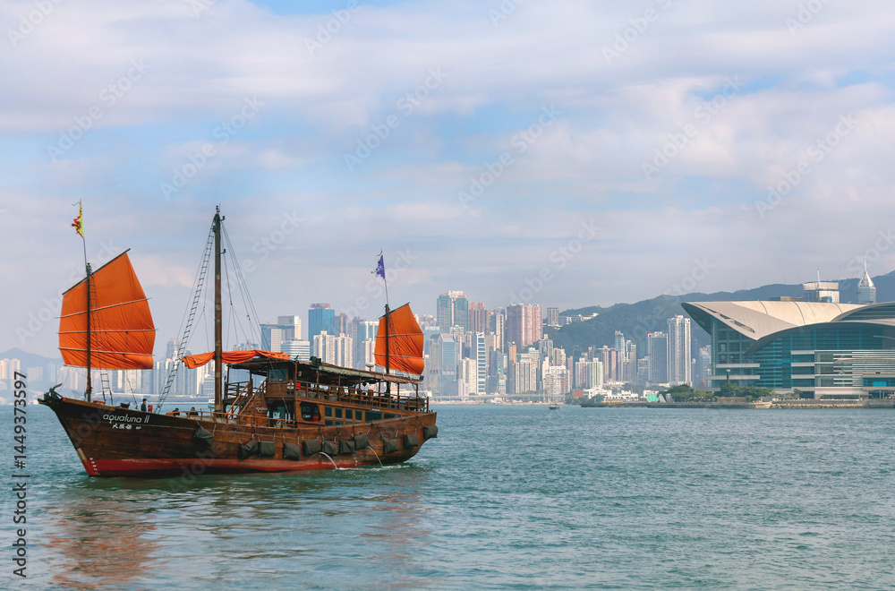 Obraz premium Victoria Harbour in Hong Kong