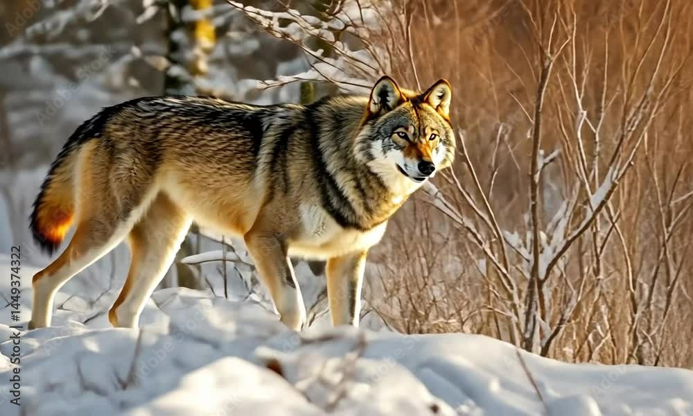 wolf in snow wolf in snow