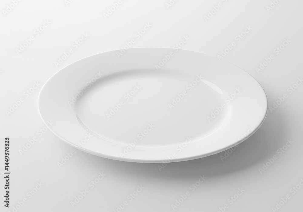 Empty White Dinner Plate Simple Clean Design Food Photography Prop Restaurant Menu dish style dining