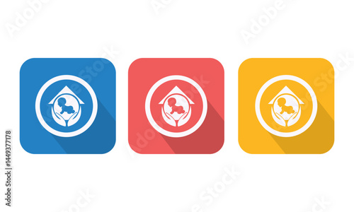 Home and Property Logo Variants – Flat Real Estate Symbols