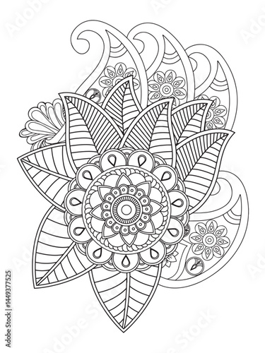 Flower coloring pages for adults