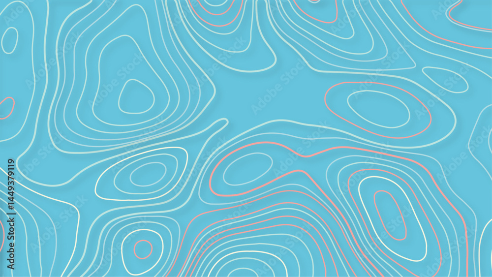 Contour lines, seamless design, pattern in colorful tones, vector illustration. Contour lines, seamless design, pattern in colorful tones, vector illustration.