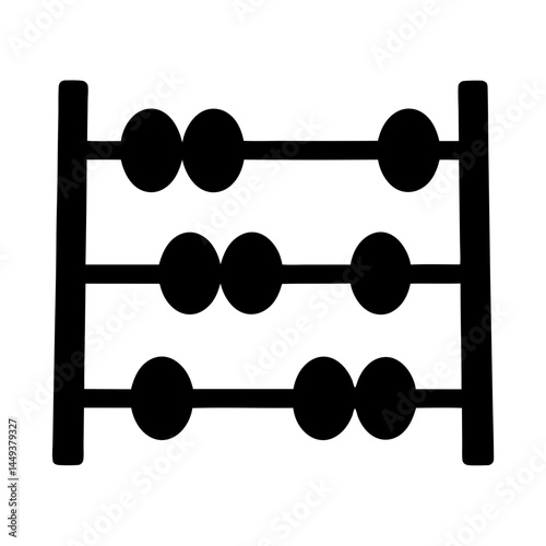 A classic abacus illustration for mathematical calculation and basic arithmetic practices