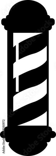 Barbershop stick icon. Striped pole symbols template designs, The New Normal Concepts, vintage style barbers pole clip art icon vector image, isolated on transparent background, used for mobile apps