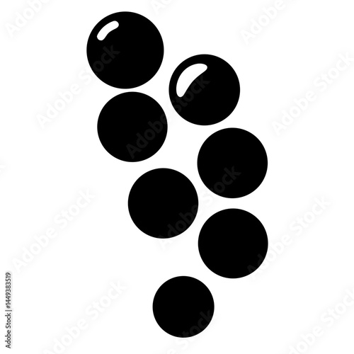 A graphic representation of a cluster of grapes in minimalist style