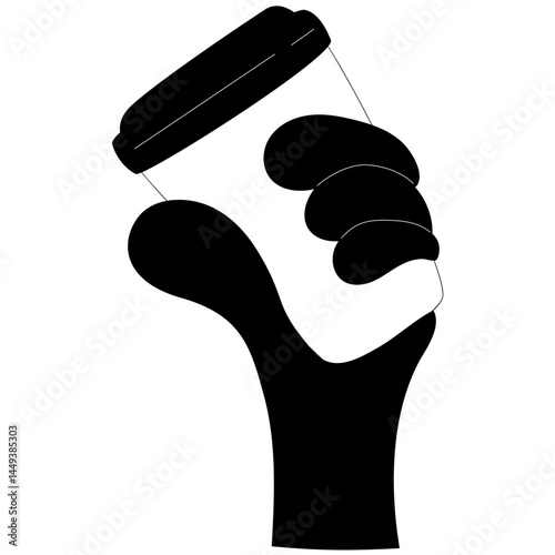  Hand with coffee cup Illustration