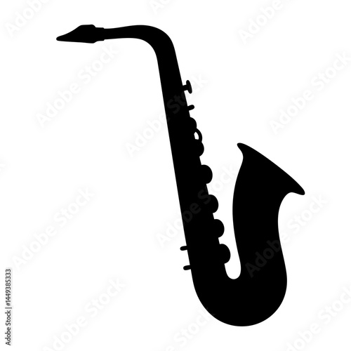 Elegant silhouette of a saxophone, showcasing musical artistry and timeless design