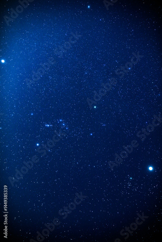 Obraz na płótnie Real Milky way stars and constellations photographed with a wide angle lens from a dark countryside location. w salonie