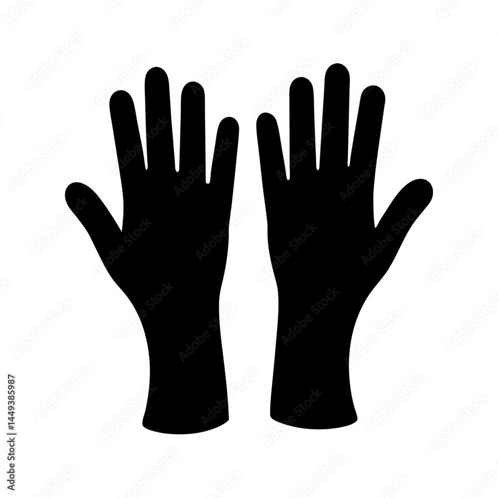 Obraz premium Silhouette of Two Hands Representing Touch, Giving, or Helping Others