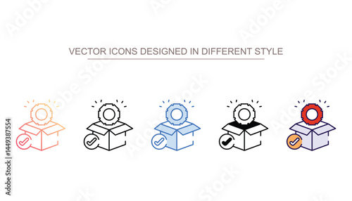 Fulfilment icon design with white background stock illustration