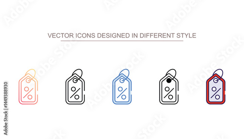 Discount icon design with white background stock illustration