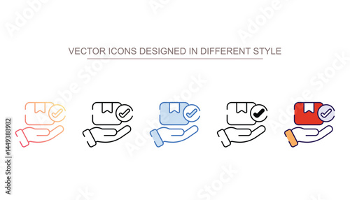 Order Fulfilment icon design with white background stock illustration