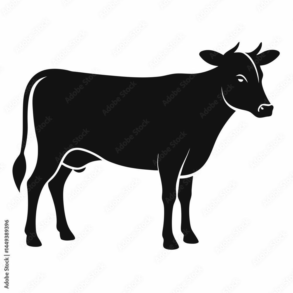 silhouette of a cow,A peaceful cow grazes in a sunlit meadow, calm and serene, embodying the simplicity and beauty of rural life silhouette of a cow,A peaceful cow grazes in a sunlit meadow, calm and serene, embodying the simplicity and beauty of rural life
