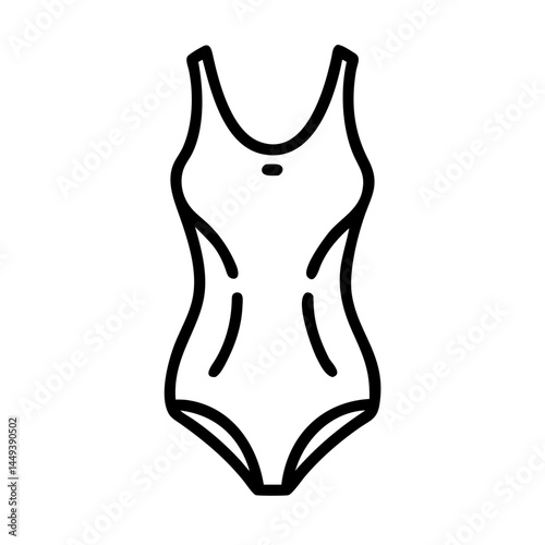 swimsuit one piece on transparent background for web and graphic design