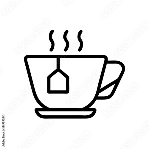 tea cup calmness tea on transparent background for web and graphic design