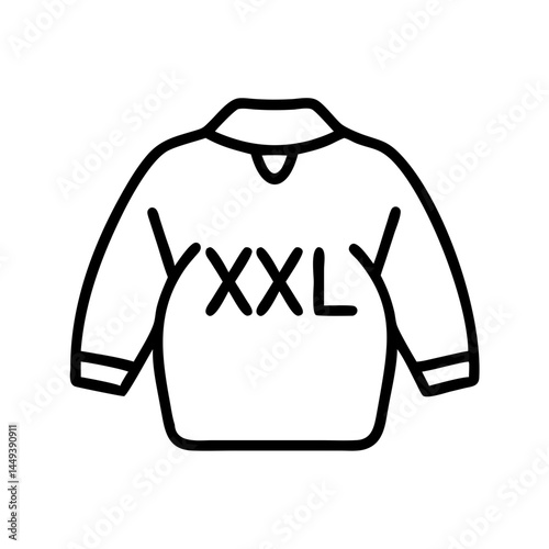 xxl shirt obesity on transparent background for web and graphic design