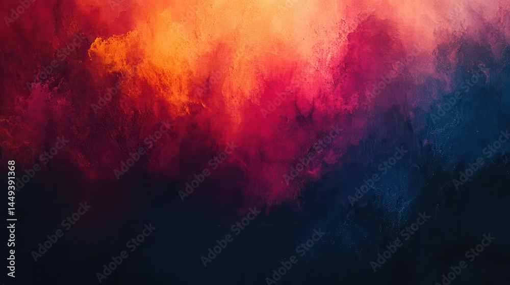 Fototapeta premium Abstract vibrant smoke clouds in fiery hues