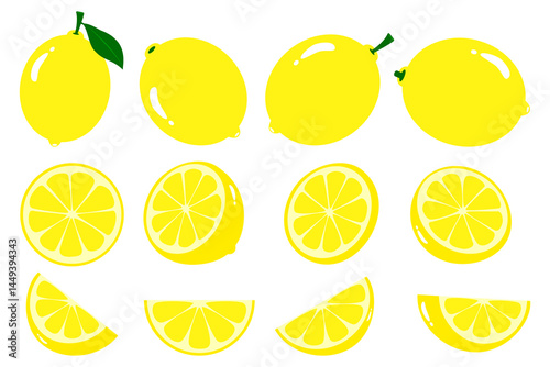 Lemon vector logo isolated on white background. Vector illustration design.