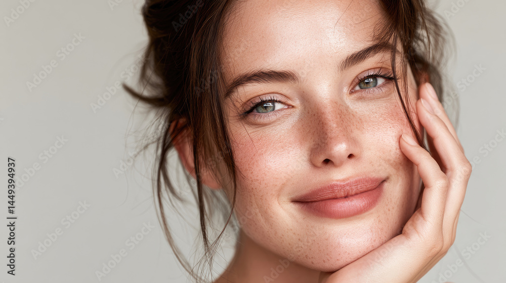 Radiant woman with healthy, glowing skin Radiant woman with healthy, glowing skin