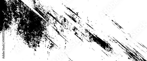 Obraz na płótnie Vector new style black and white grunge paint brush stroke w salonie