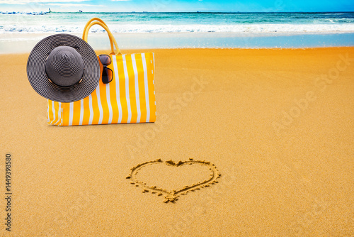 Sandherz am Buddina Beach an der sunshine coast in australien