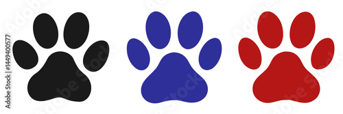 Set of paws vector illustration