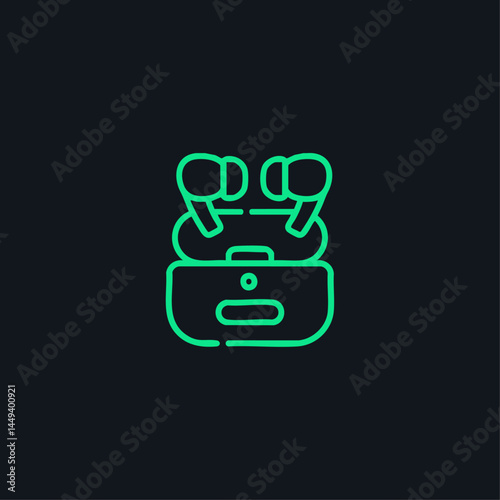 Earbud file icon flat vector design