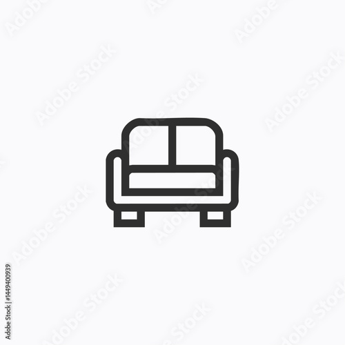 Sofa icon flat vector design