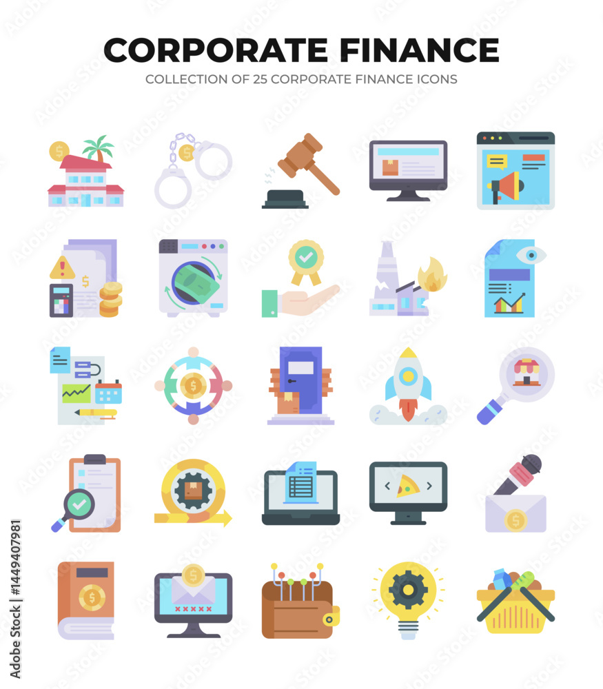 Corporate Finance Icons. A Collection of 25 Essential Financial Icons Corporate Finance Icons. A Collection of 25 Essential Financial Icons