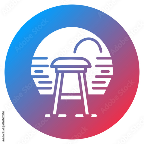 Bar Stool Vector Icon