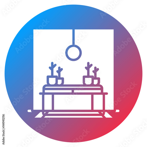 Hallway Table Vector Icon