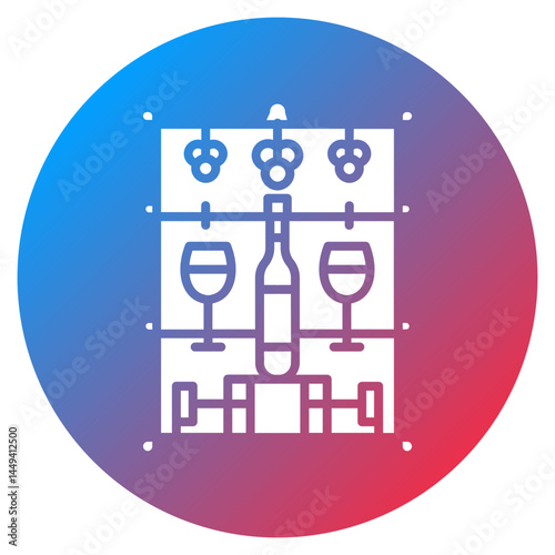 Wine Rack Vector Icon