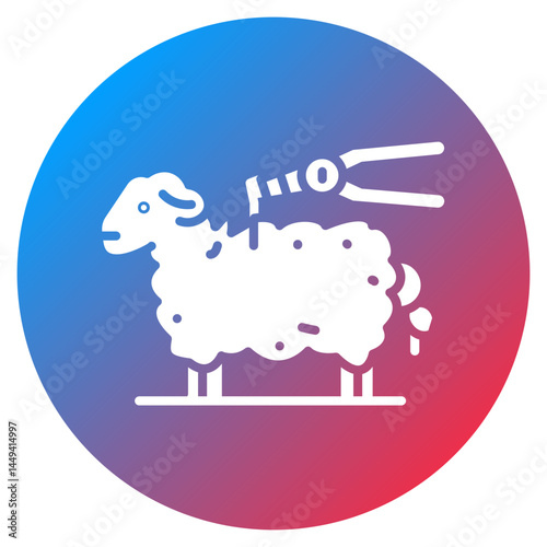 Sheep Shearing Vector Icon