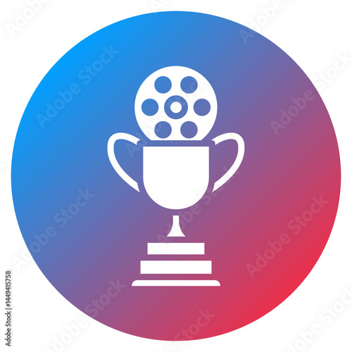 Film Award Trophy Vector Icon