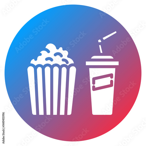 Movie Snacks Combo Vector Icon