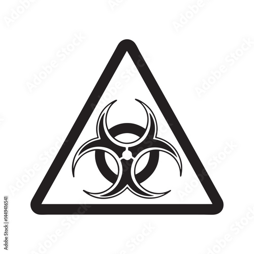 Biological Hazard, Biohazard flat vector icon. Simple solid symbol isolated on white background.