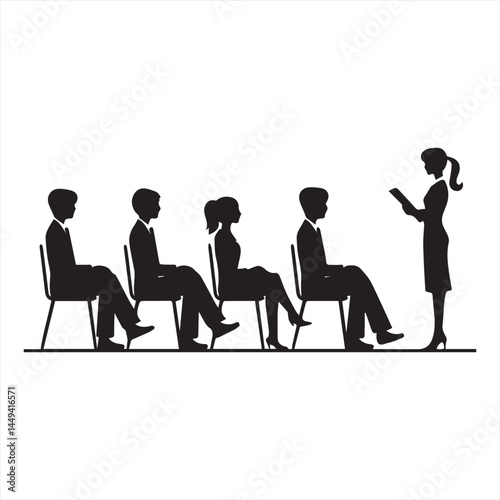 silhouettes of business people