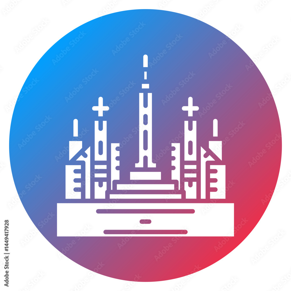 Obraz premium City Monument Vector Icon