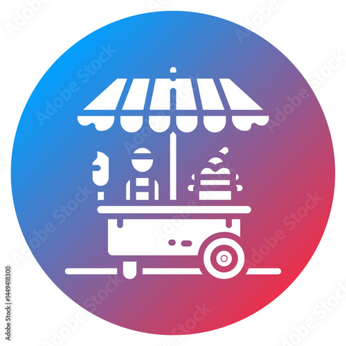 Street Vendor Vector Icon