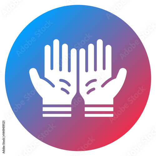 Fire Safety Gloves Vector Icon