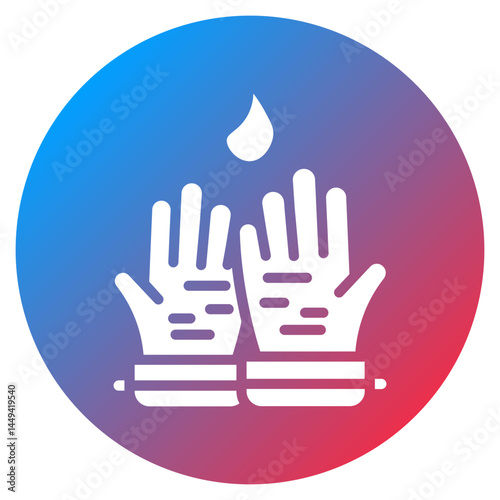 Firefighter Gloves Vector Icon