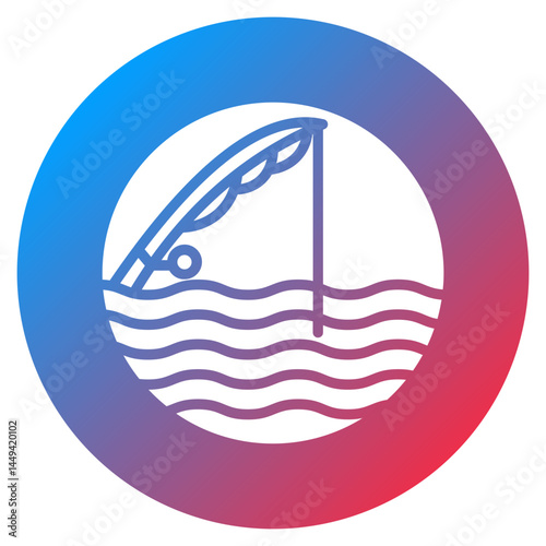 Fishing Pond Vector Icon
