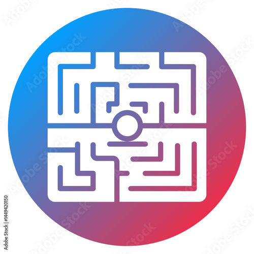 Hedge Maze Vector Icon