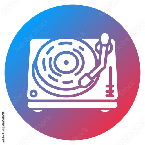 DJ Turntable Vector Icon