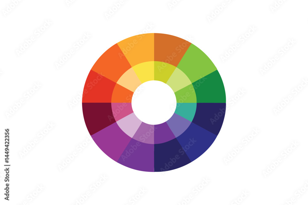 Obraz premium Hallow color wheel vector on white background