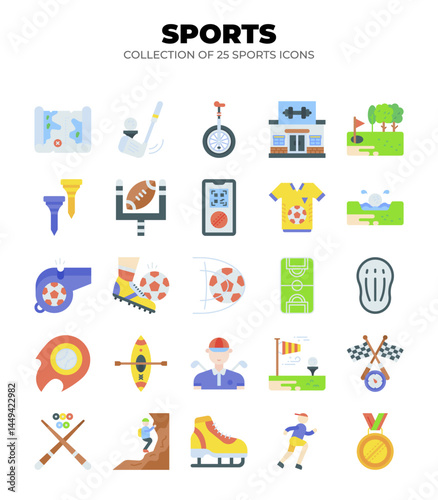 Collection of 25 Colorful Sport Icons