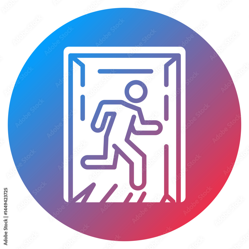 Emergency Exit Plan Vector Icon